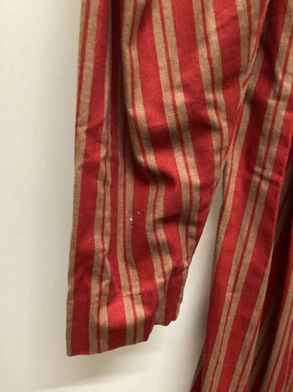 Vintage Laura Ashley 100% Cotton Red Striped Dress with Pockets Size 10