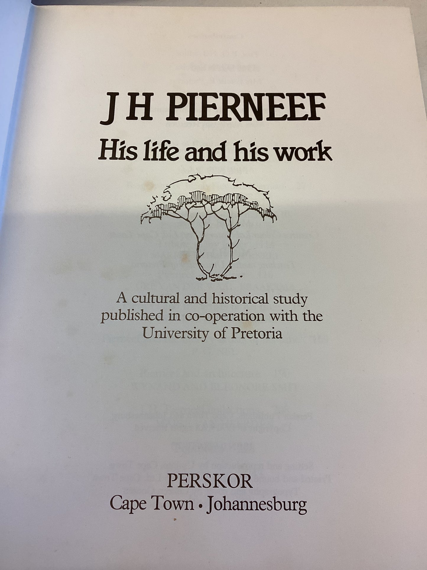 J H Pierneef His Life and His Work Editor P G Nel A Cultural and Historical Study Published in Co-Operation with The University of Petoria