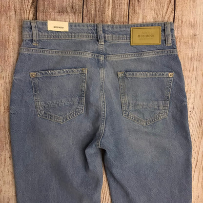 BNWT Mos Mosh Light Blue Everly Turn-Up Jeans 152010 Size S