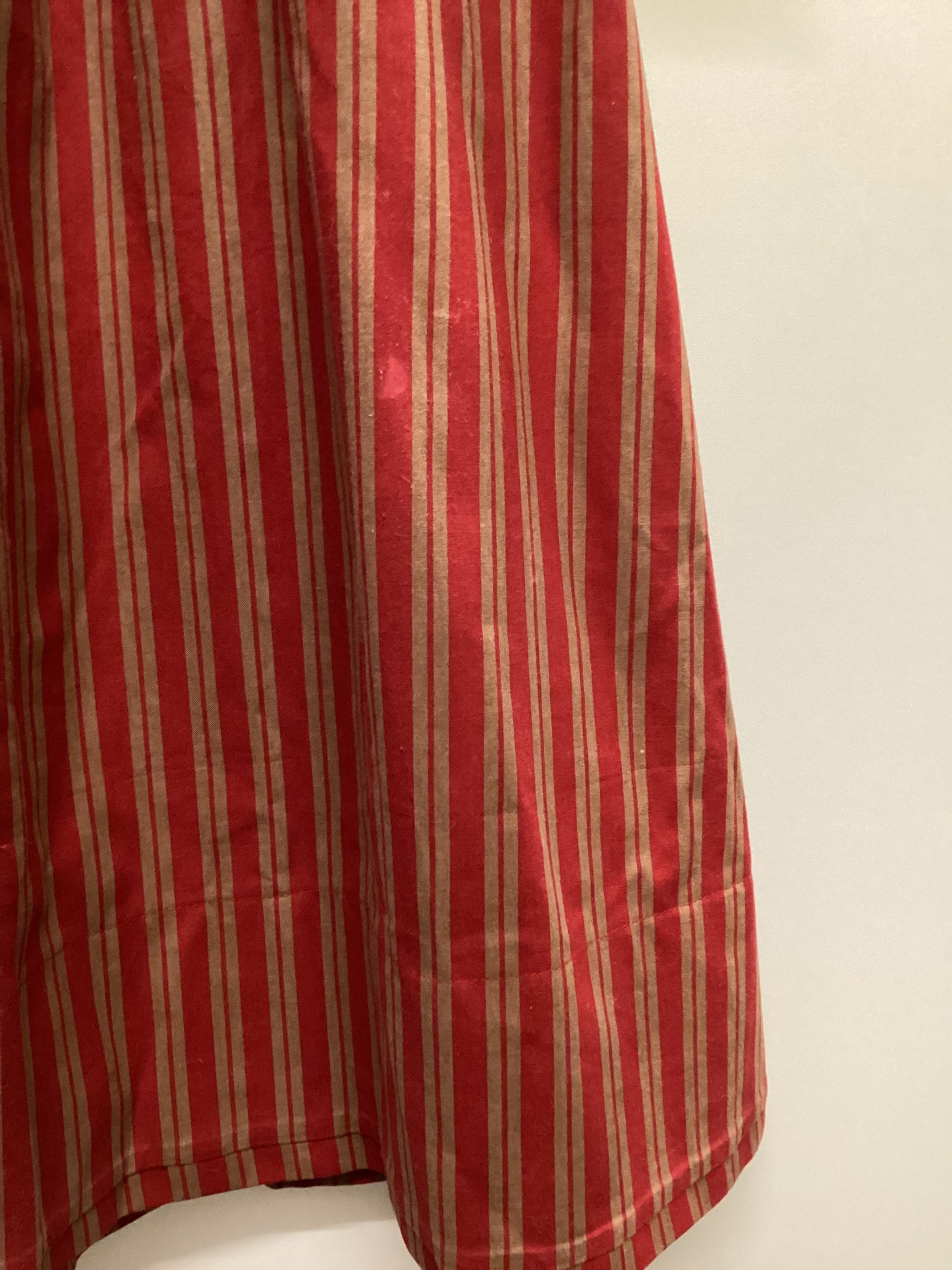 Vintage Laura Ashley 100% Cotton Red Striped Dress with Pockets Size 10