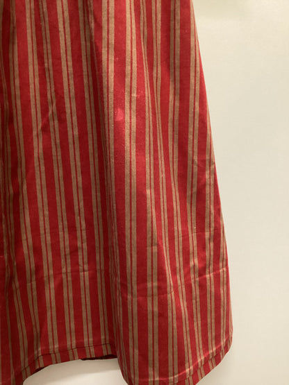 Vintage Laura Ashley 100% Cotton Red Striped Dress with Pockets Size 10