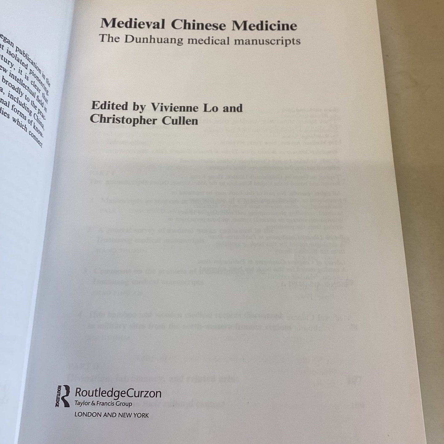 Medieval Chinese Medicine  The Dunhuang Medical Manuscripts Edited By Vivienne Lo and Christopher Cullen