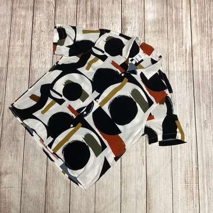 Zara Black White Abstract Print Shirt Size XL