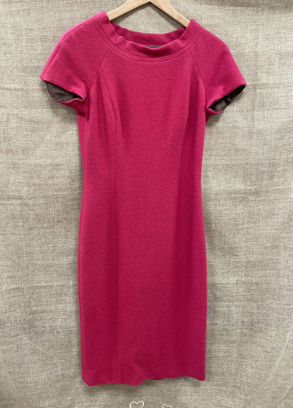 Jorgina Barcelona Pink Wool Shift Dress Size 10