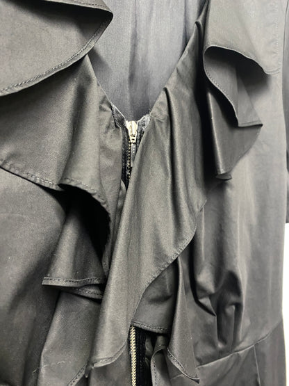 Lisa Ho Black Short Sleeve Ruffle Dress 14