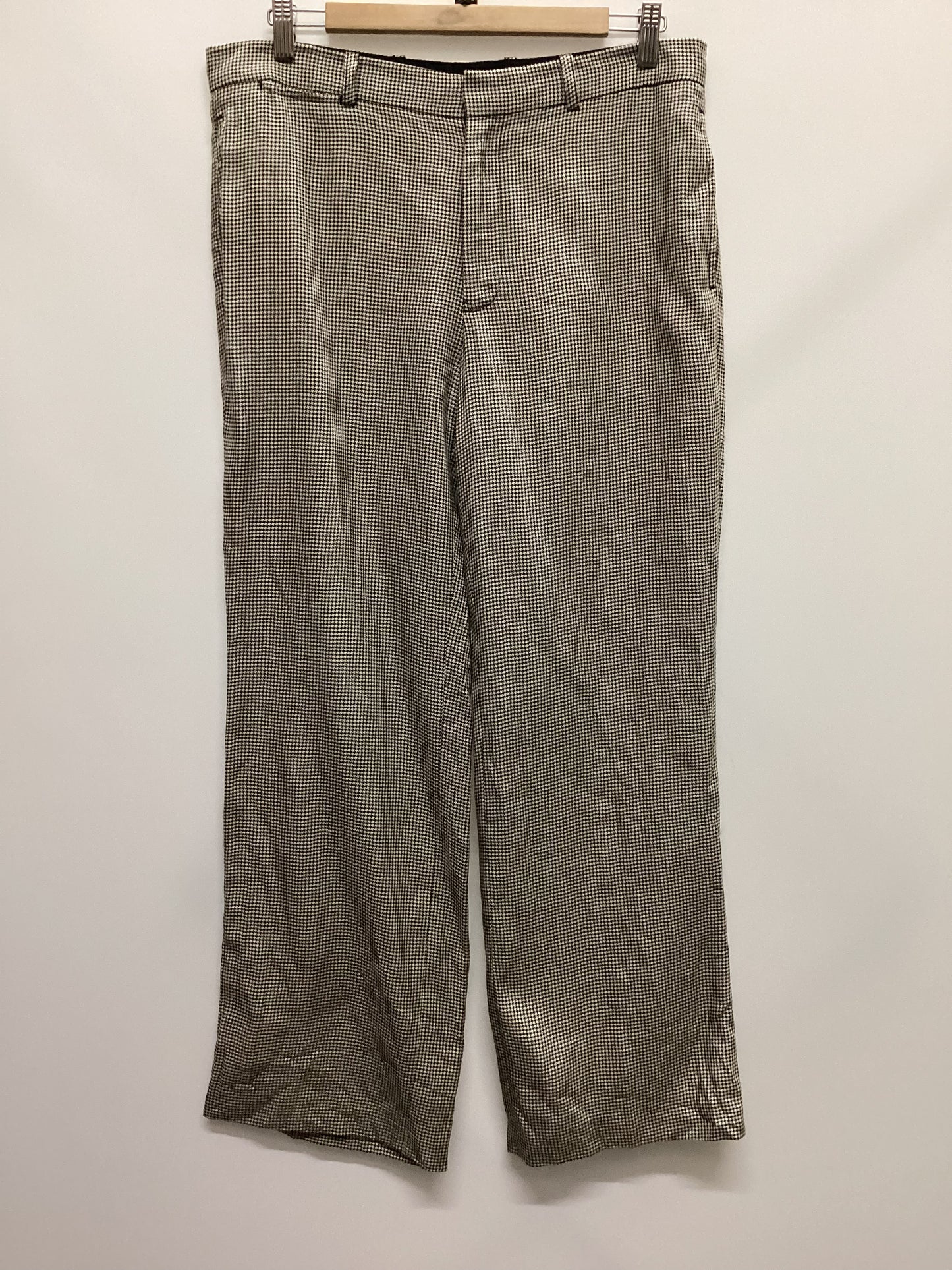 Vintage Ralph Lauren Micro Houndstooth Wool and Linen Trousers Size 10