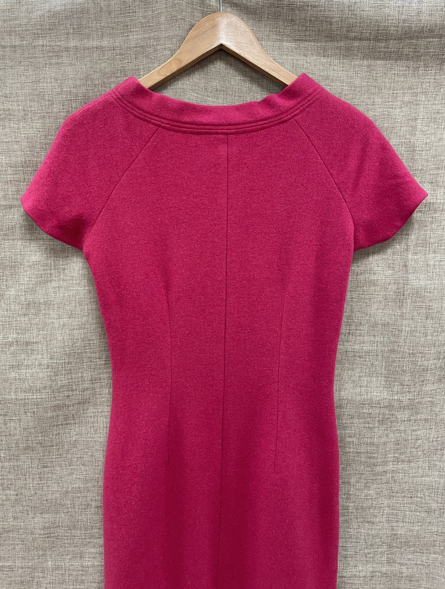 Jorgina Barcelona Pink Wool Shift Dress Size 10