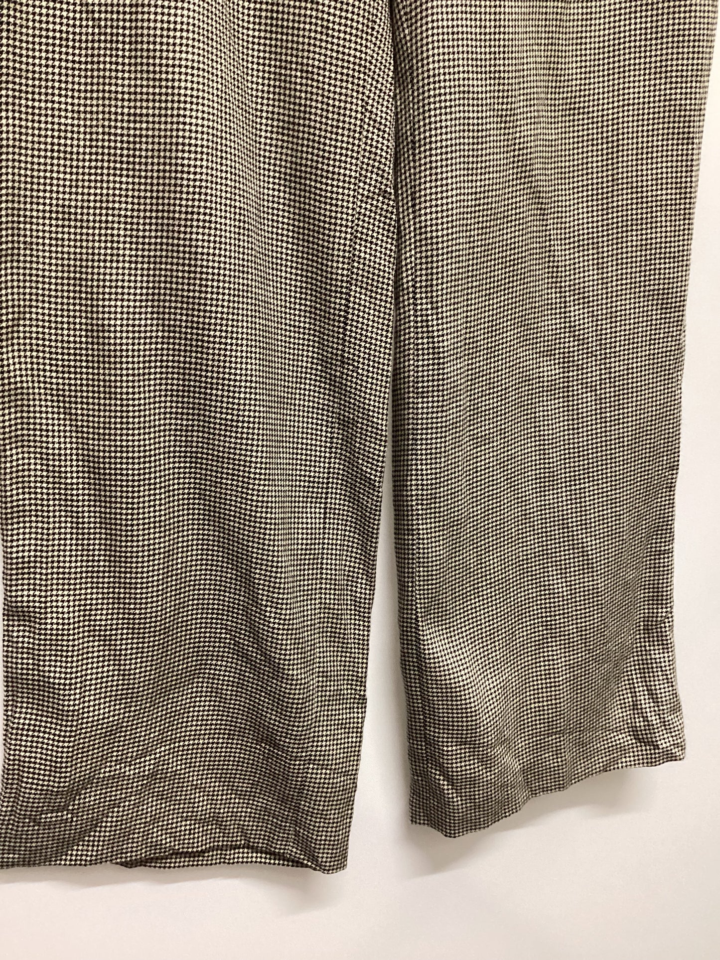 Vintage Ralph Lauren Micro Houndstooth Wool and Linen Trousers Size 10