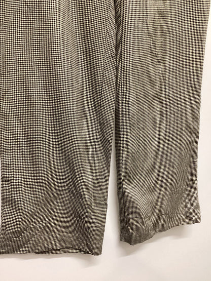 Vintage Ralph Lauren Micro Houndstooth Wool and Linen Trousers Size 10