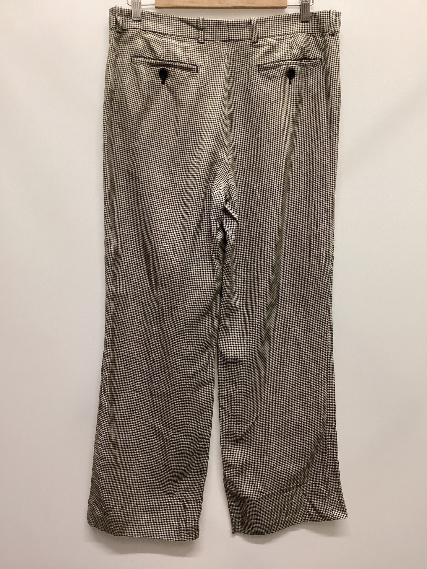 Vintage Ralph Lauren Micro Houndstooth Wool and Linen Trousers Size 10