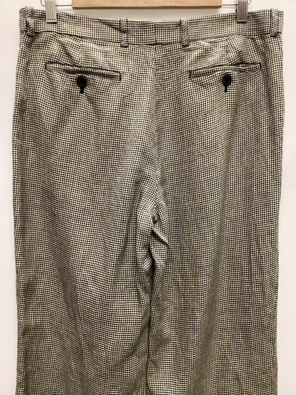 Vintage Ralph Lauren Micro Houndstooth Wool and Linen Trousers Size 10