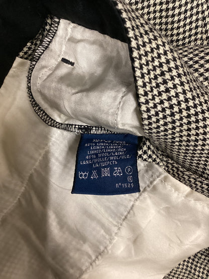 Vintage Ralph Lauren Micro Houndstooth Wool and Linen Trousers Size 10