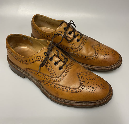 Loake 1880 Tan Brown Edward Brogue Oxford Shoes 10.5