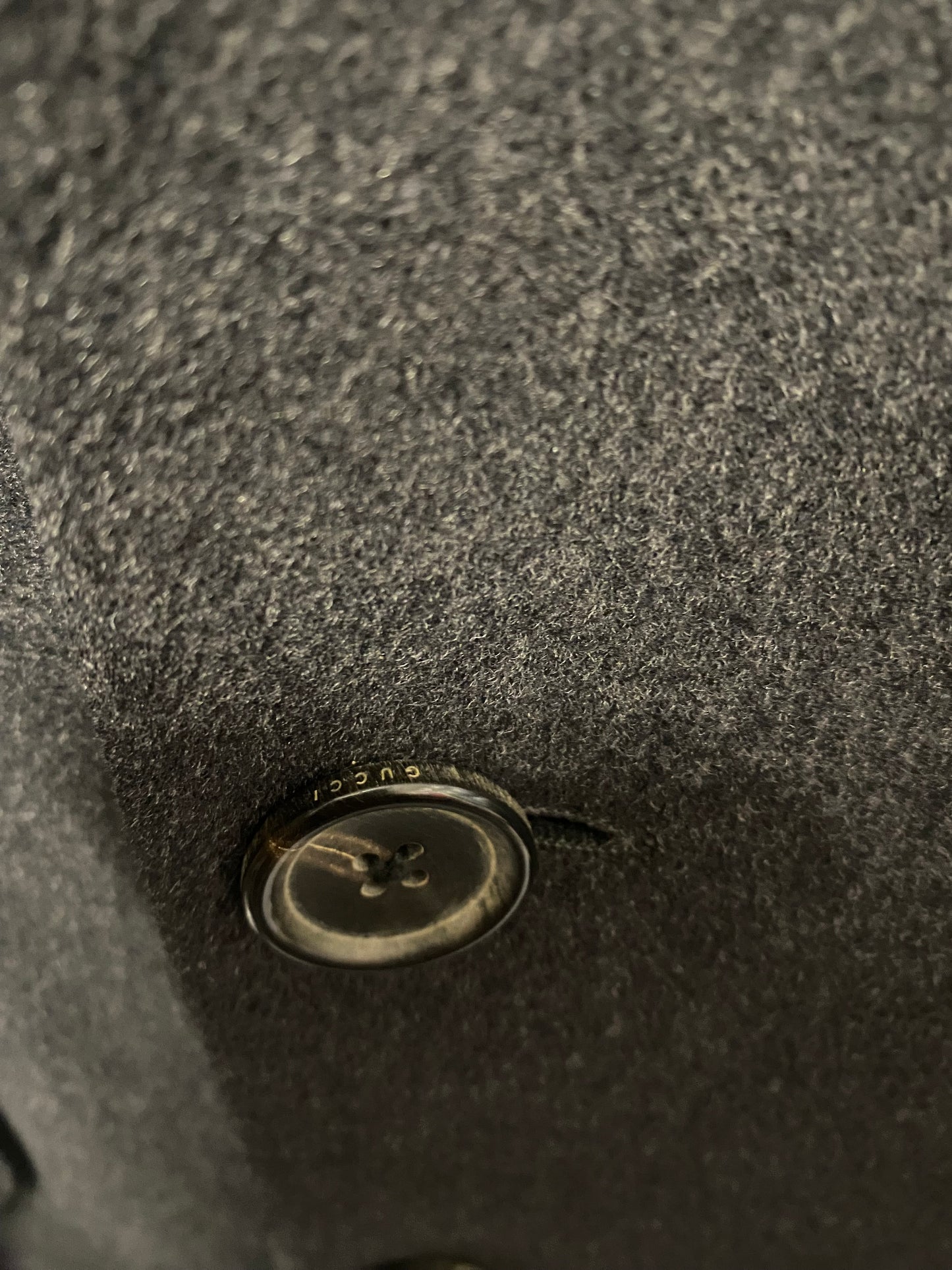 Gucci Vintage Grey Men's Wool Coat 46