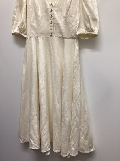 STAUD Linen Blend White Dress Size 6
