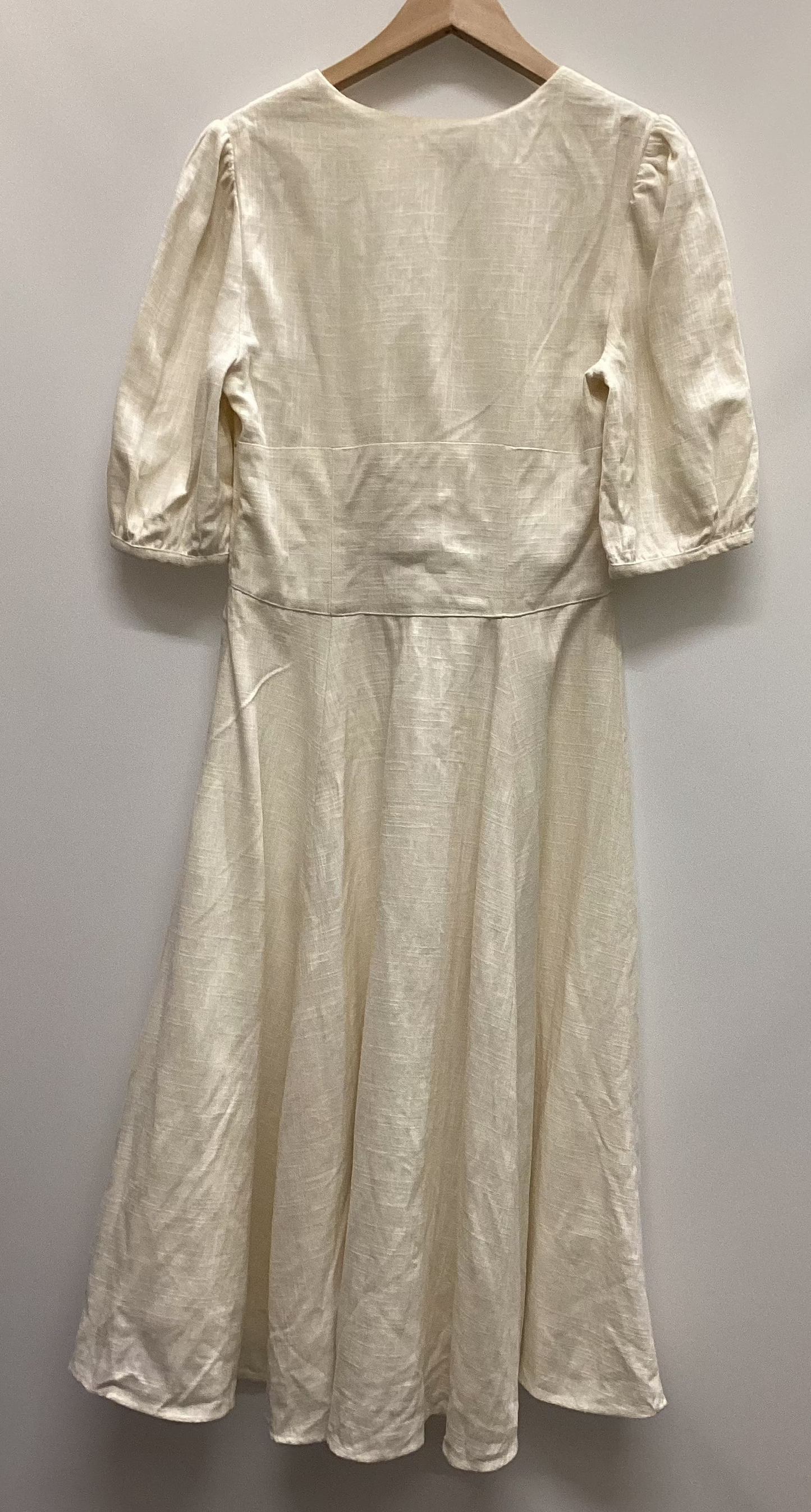 STAUD Linen Blend White Dress Size 6
