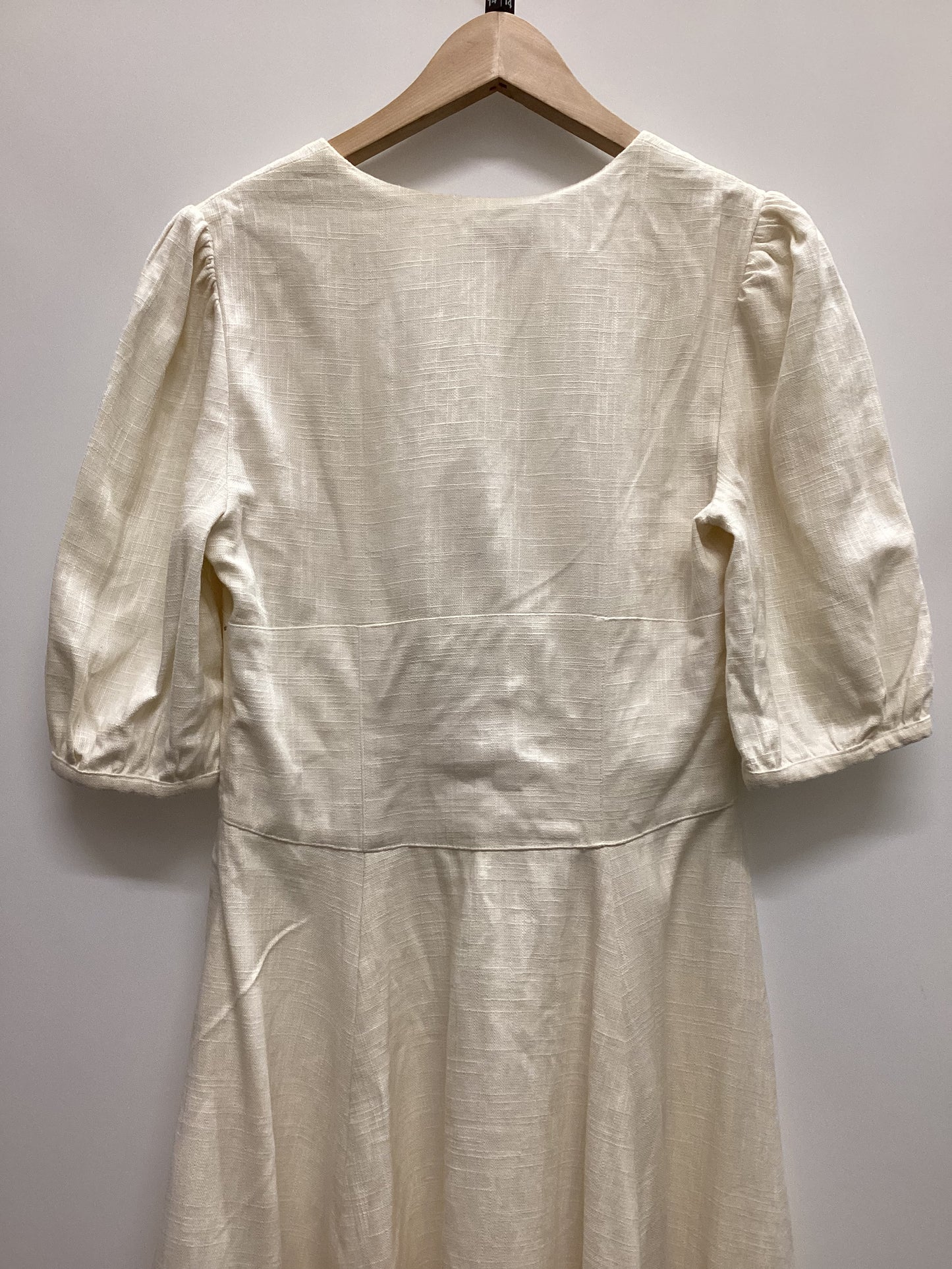 STAUD Linen Blend White Dress Size 6