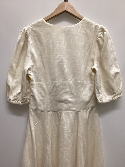 STAUD Linen Blend White Dress Size 6