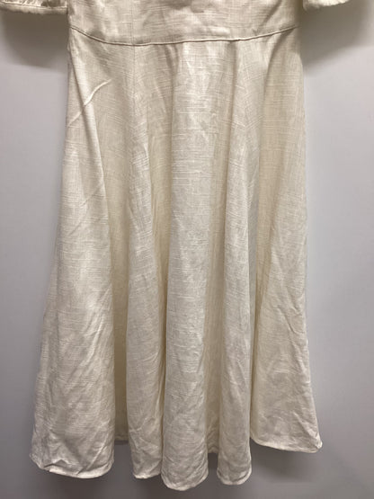STAUD Linen Blend White Dress Size 6
