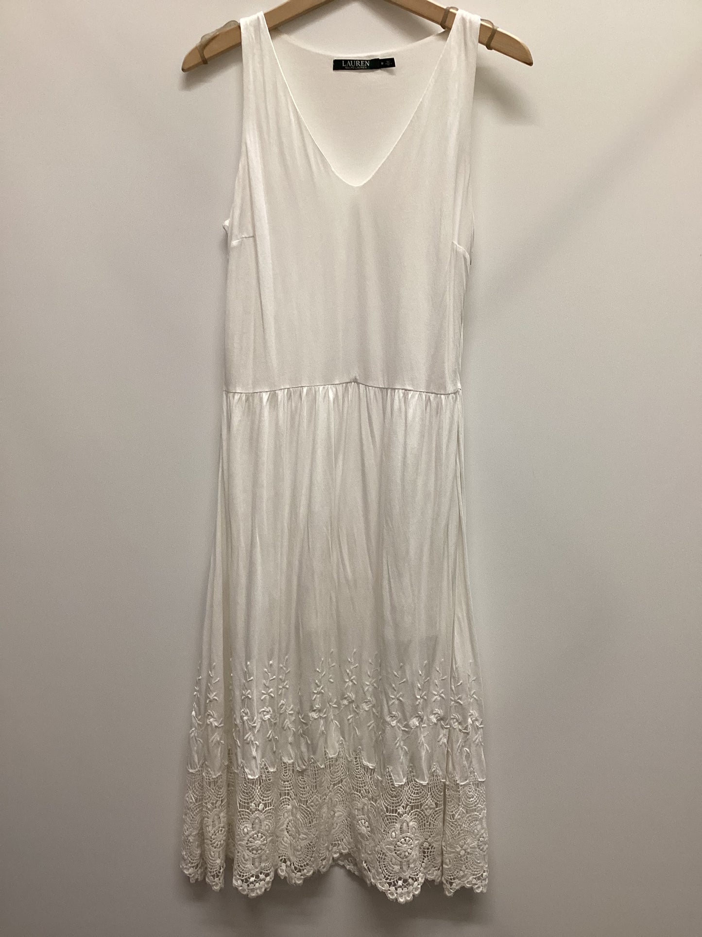 LAUREN Ralph Lauren 100% Cotton White Dress Size M