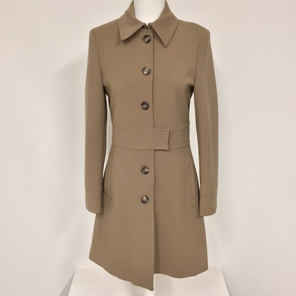 Sisley Beige Long Coat Size 6 UK