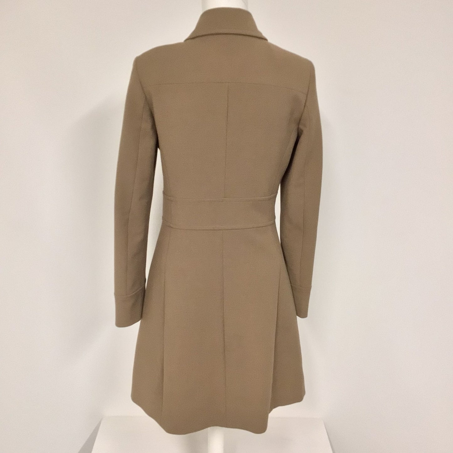 Sisley Beige Long Coat Size 6 UK