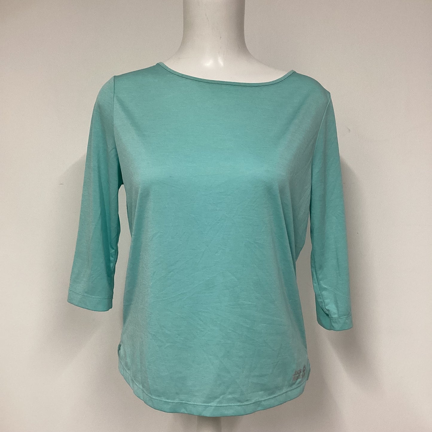 Jack Wolfskin Aquamarine Blue 3/4 Sleeve Top Size S