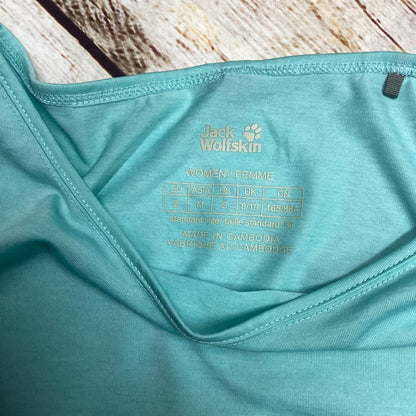 Jack Wolfskin Aquamarine Blue 3/4 Sleeve Top Size S