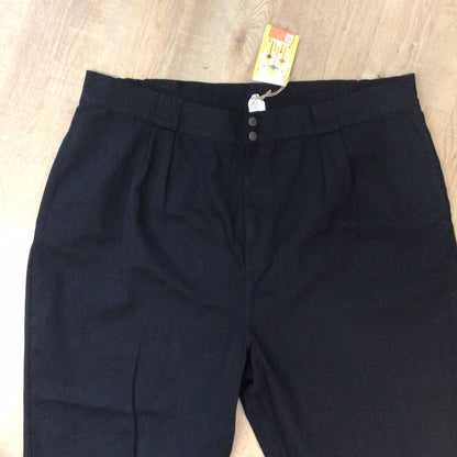 BNWT Lucy & Yak Black Addison Tapered Twill Trousers Size W50R
