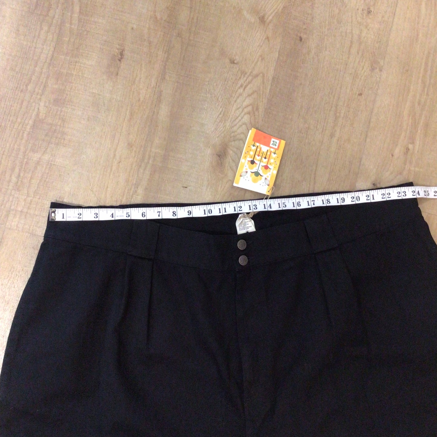 BNWT Lucy & Yak Black Addison Tapered Twill Trousers Size W50R