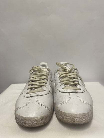 Adidas Men's Triple White Gazelle Leather 8