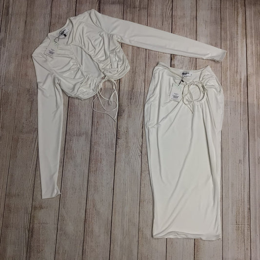 BNWT Mistress Rocks Cream/White 2 Piece Top & Skirt Size XS/S