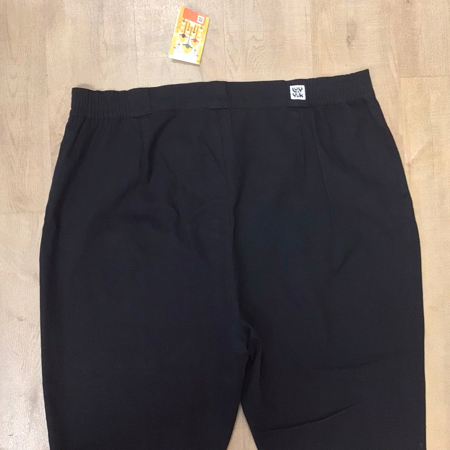 BNWT Lucy & Yak Black Addison Tapered Twill Trousers Size W50R