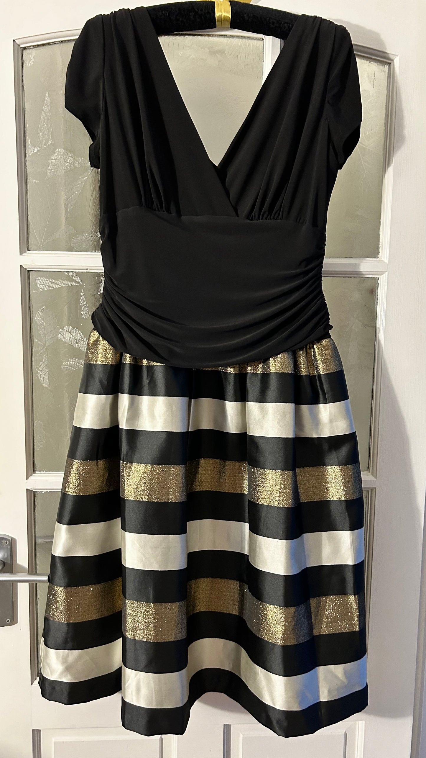 SNLY Occasion Dress Black/Gold 16