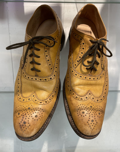 Loake 1880 Claridge Tan Light Brown Brogues Shoes Size 10 G