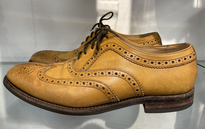 Loake 1880 Claridge Tan Light Brown Brogues Shoes Size 10 G