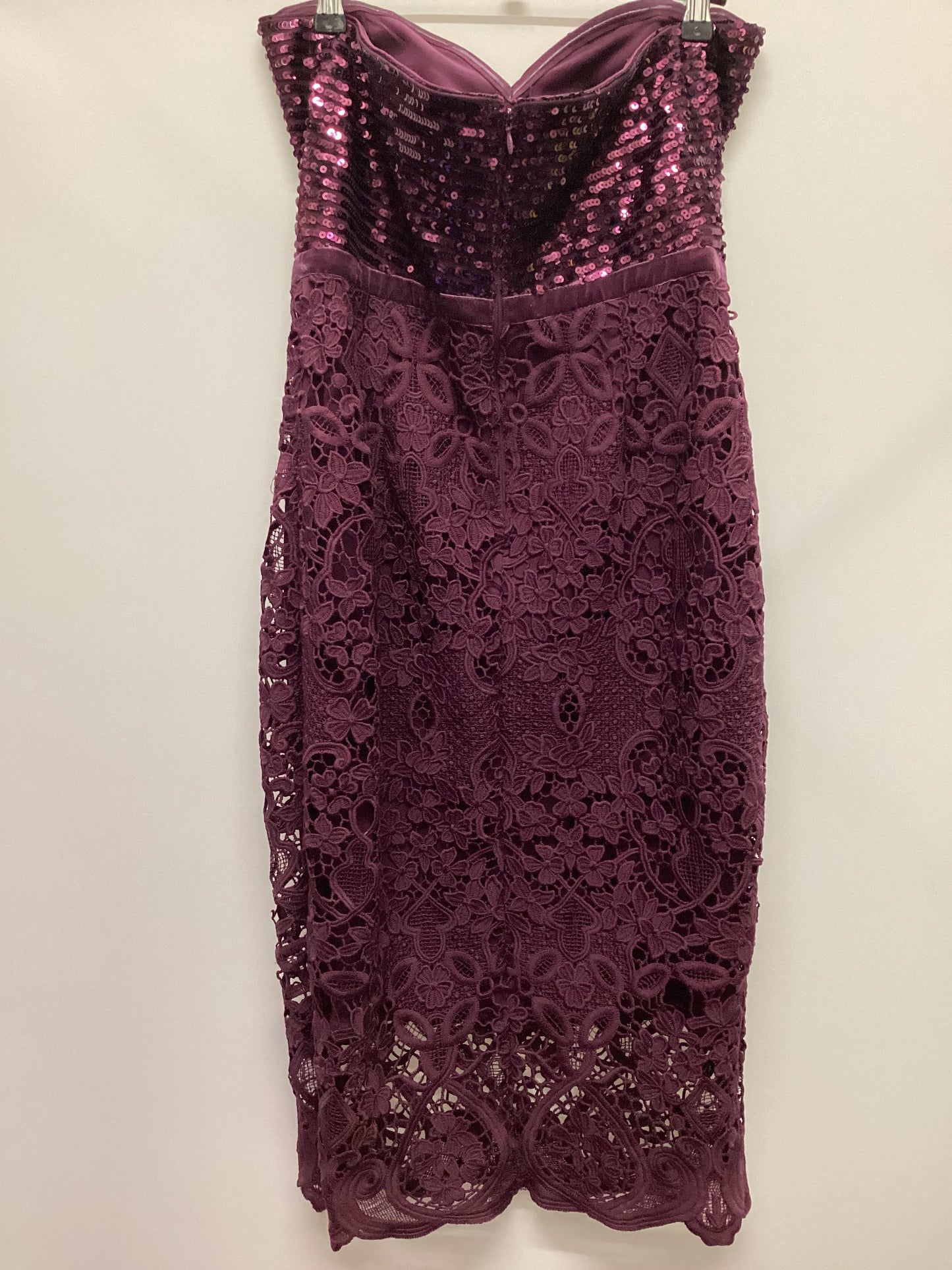 Lipsy Sequins and Lace Purple Dress Size 10
