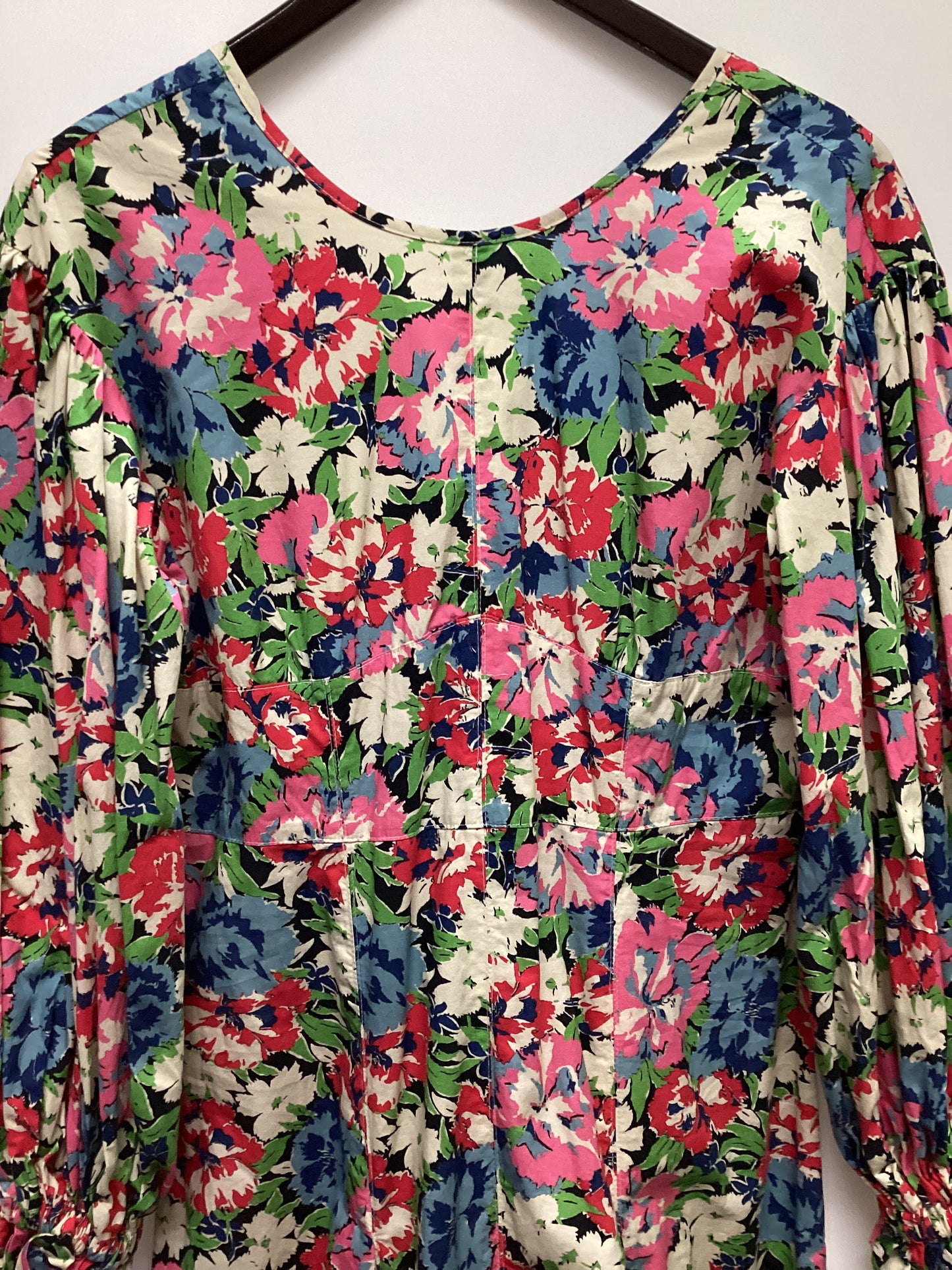 Warehouse 100% Cotton Long Sleeve Floral Dress Size 10