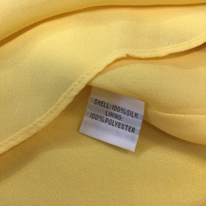 Talbots Petites Peachy Yellow 100% Silk Dress Size 2 (on label)