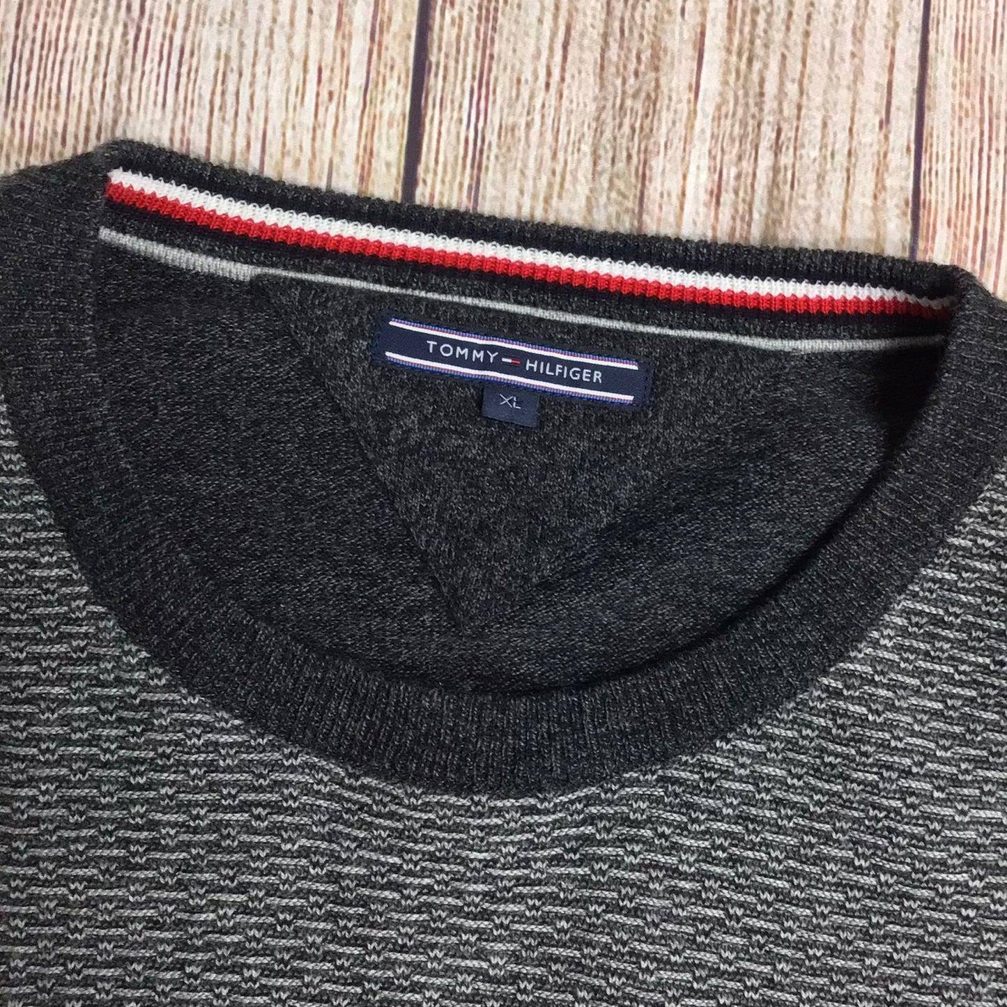 Tommy Hilfiger Grey Jumper Cotton Blend Size XL