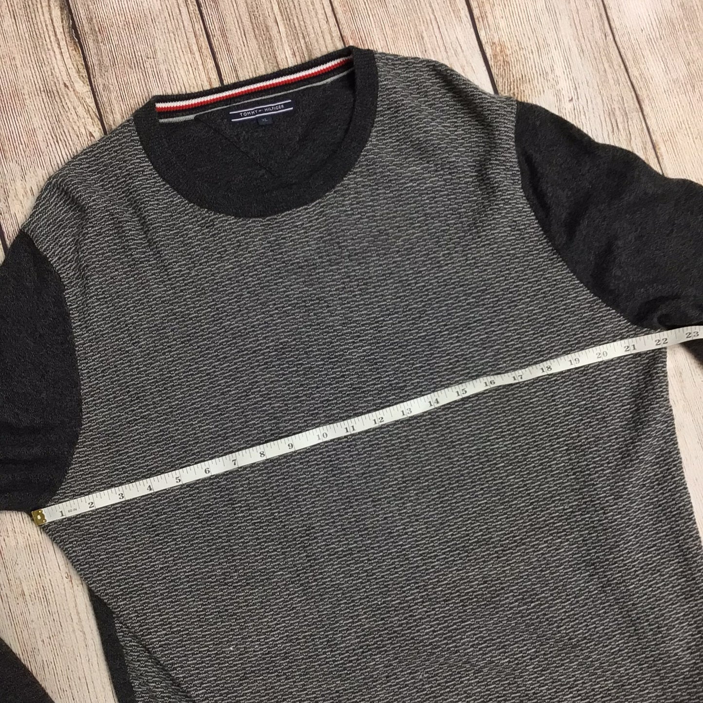 Tommy Hilfiger Grey Jumper Cotton Blend Size XL