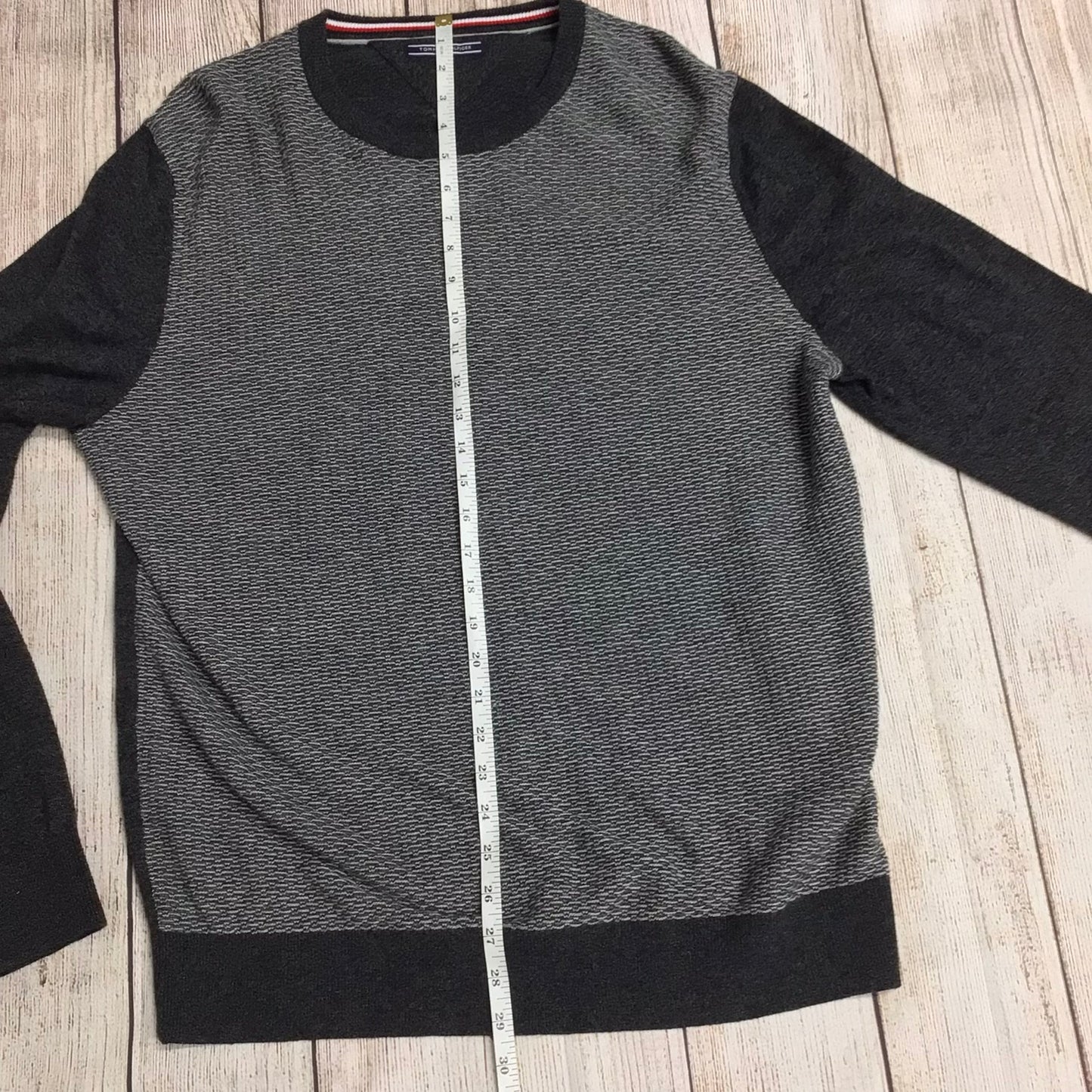 Tommy Hilfiger Grey Jumper Cotton Blend Size XL