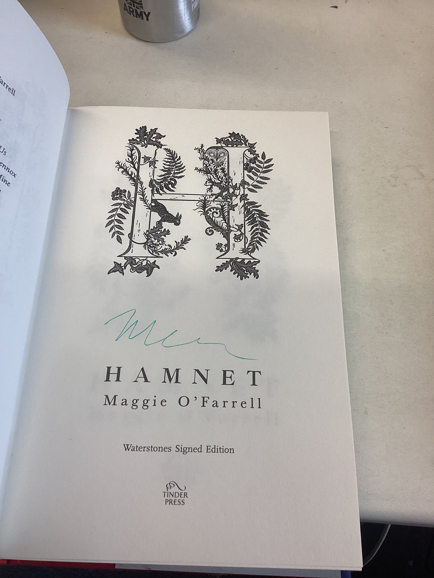 Hamnet Maggie O'Farrell Signed Waterston's Exclusive Edition