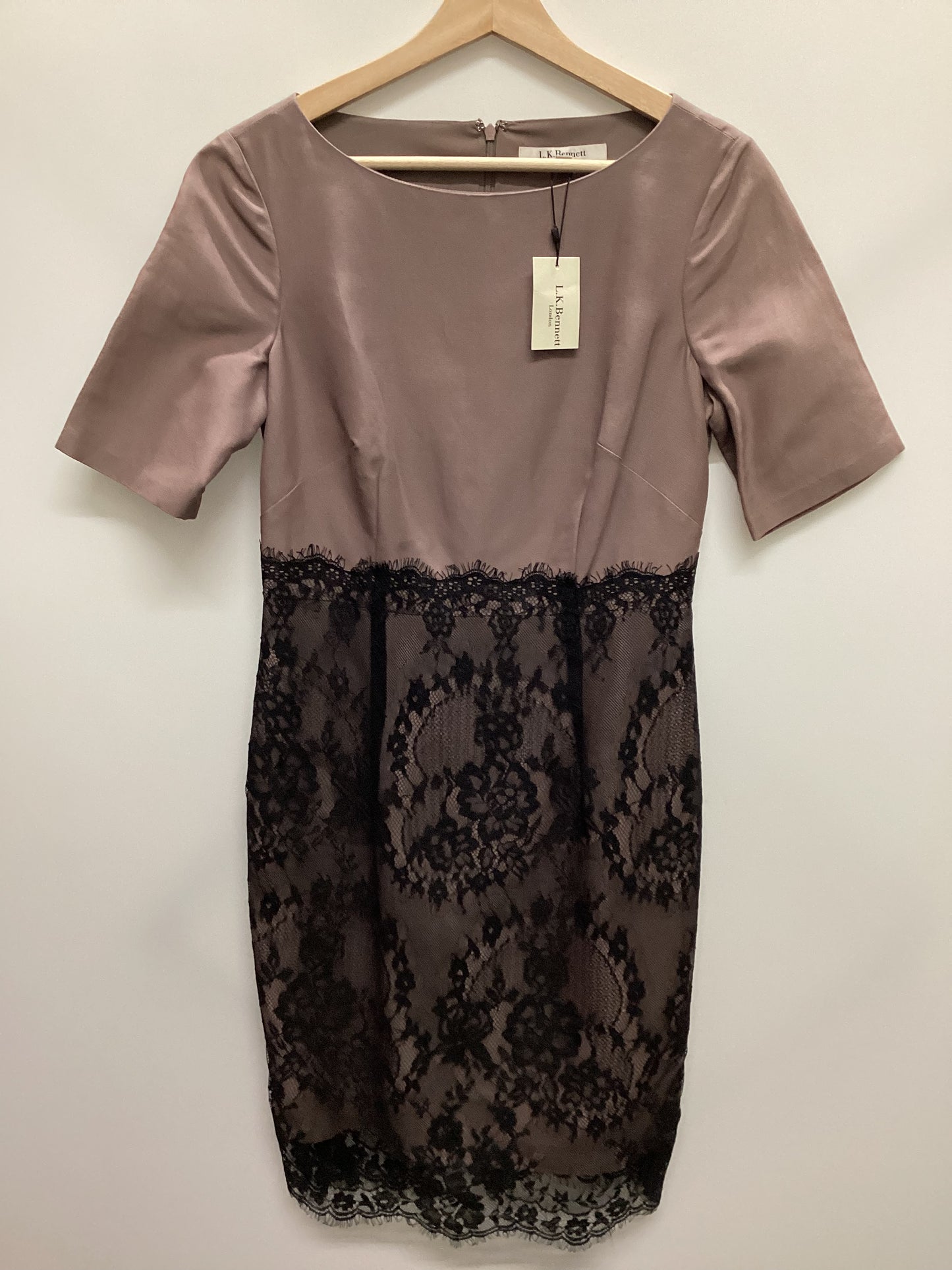 BNWT L. K. Bennett Cotton and Silk Pale Quartz Dress Size 10