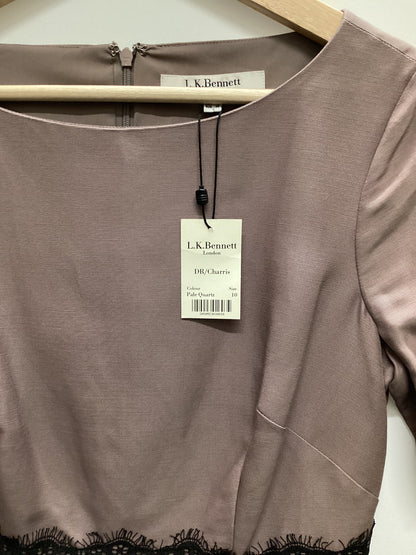 BNWT L. K. Bennett Cotton and Silk Pale Quartz Dress Size 10