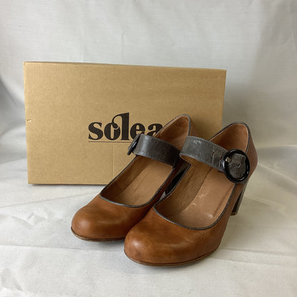 Kurt Geiger Solea Tan Leather Court Heels Size EU37 (UK 4)