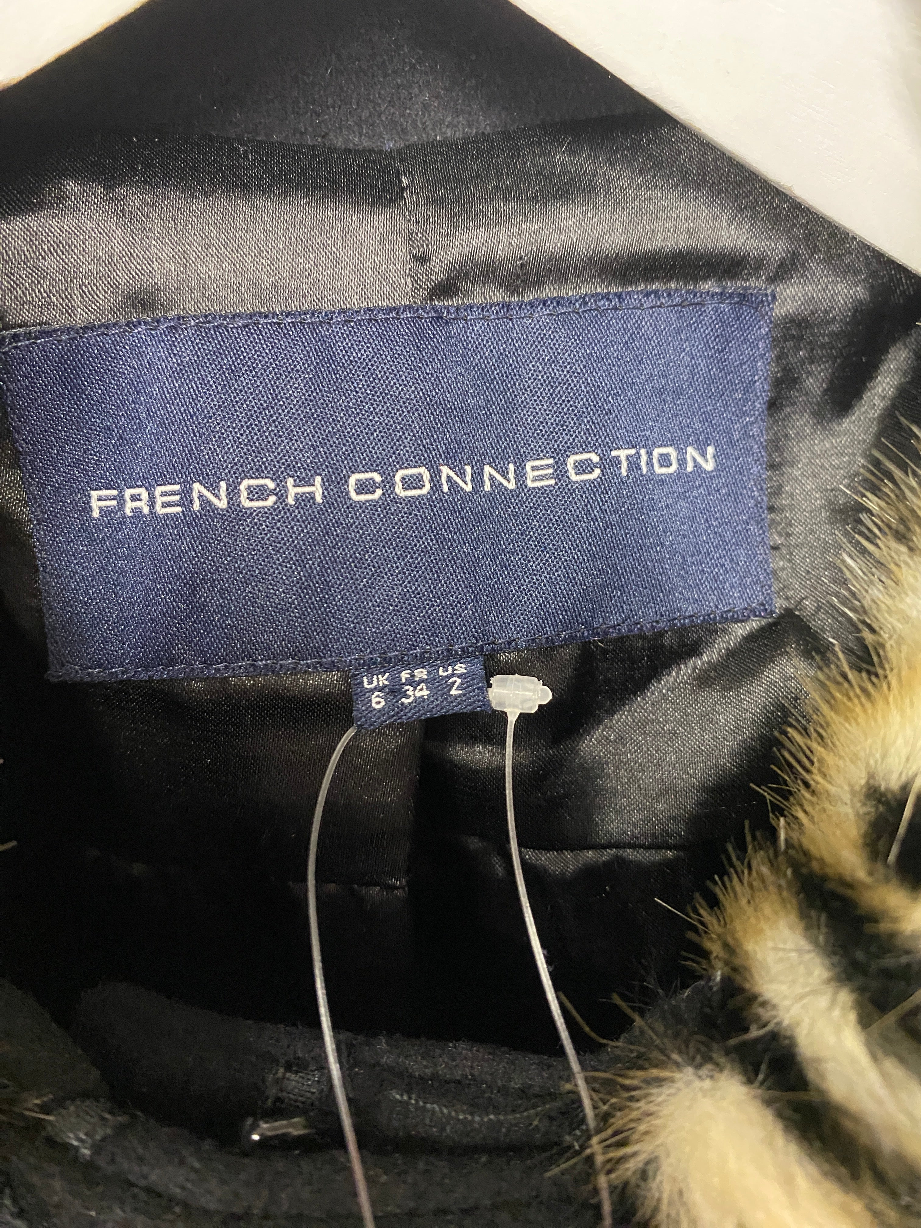 French connection cheap leopard coat