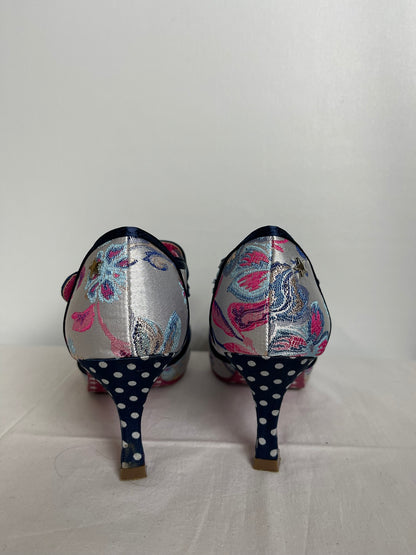 Joe Browns Multi Floral Heels and Bag Set Size 6