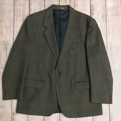 Aitken & Niven Scottish Cheviot Wool Green Blazer Jacket Size Ch 44" (approx)