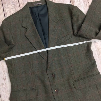 Aitken & Niven Scottish Cheviot Wool Green Blazer Jacket Size Ch 44" (approx)